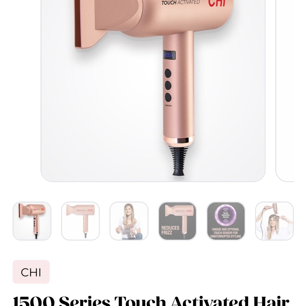 CHI Touch Activated Hair Dryer - Gold - Picture 5 of 6